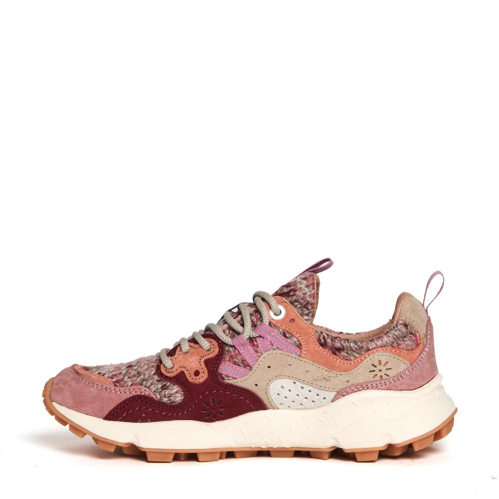 Sorelle Perego sneakers rosa e bordò in lana Nuova