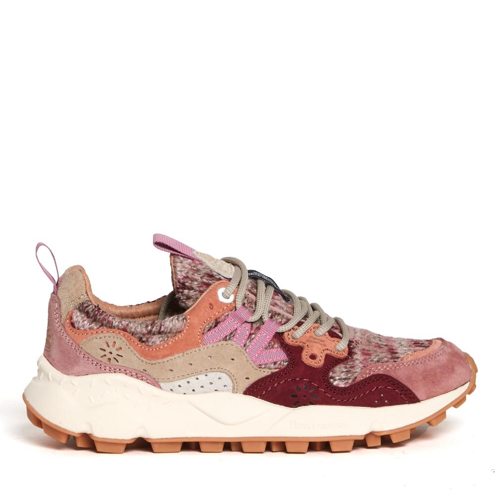 Sorelle Perego sneakers rosa e bordò in lana Nuova