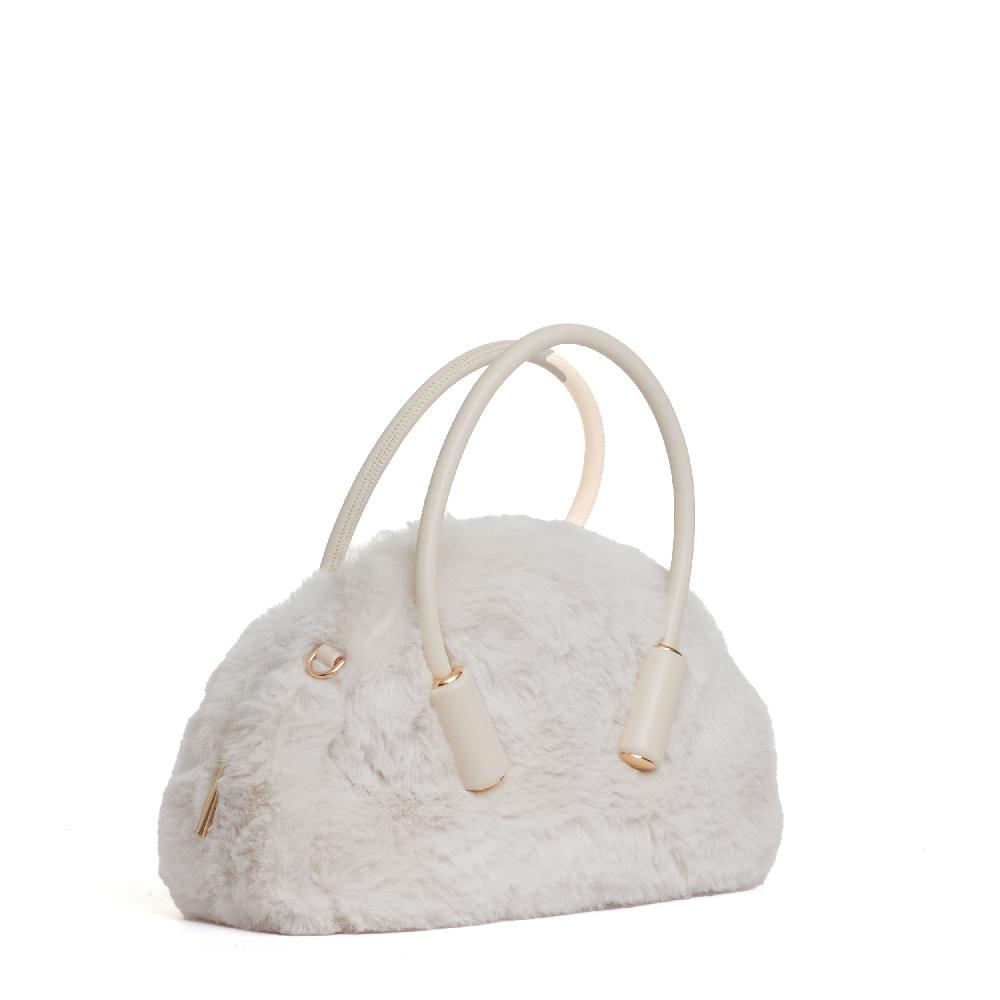 Sorelle Perego bauletto in eco fur color conchiglia Italia