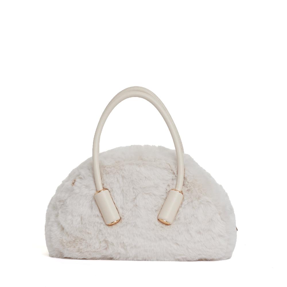 Sorelle Perego bauletto in eco fur color conchiglia Italia