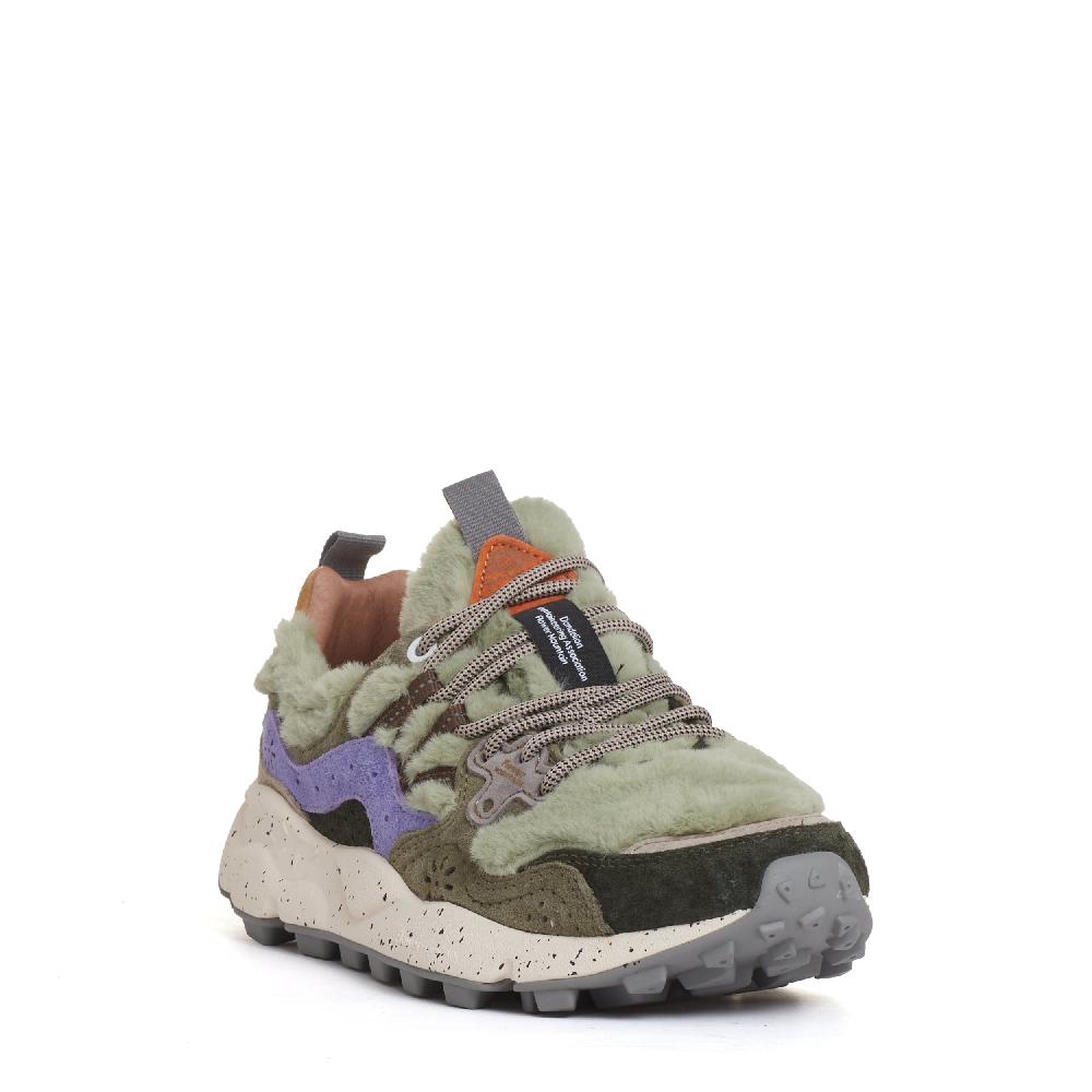 Sorelle Perego sneakers lilla e pelo verde 2025