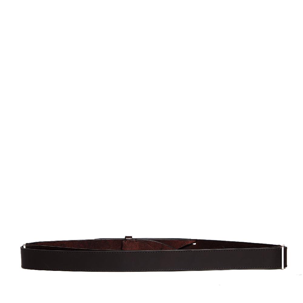 Sorelle Perego cintura nobuckle pelle bull marrone Italia