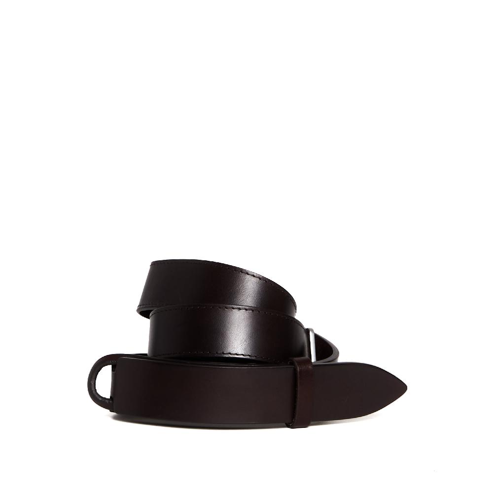 Sorelle Perego cintura nobuckle pelle bull marrone Italia
