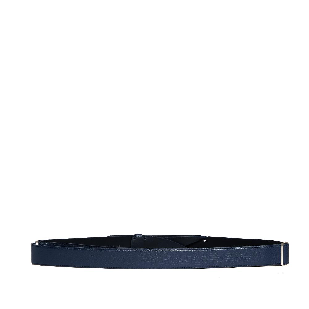 Sorelle Perego cintura nobuckle pelle martellata blu Promozione Limitata