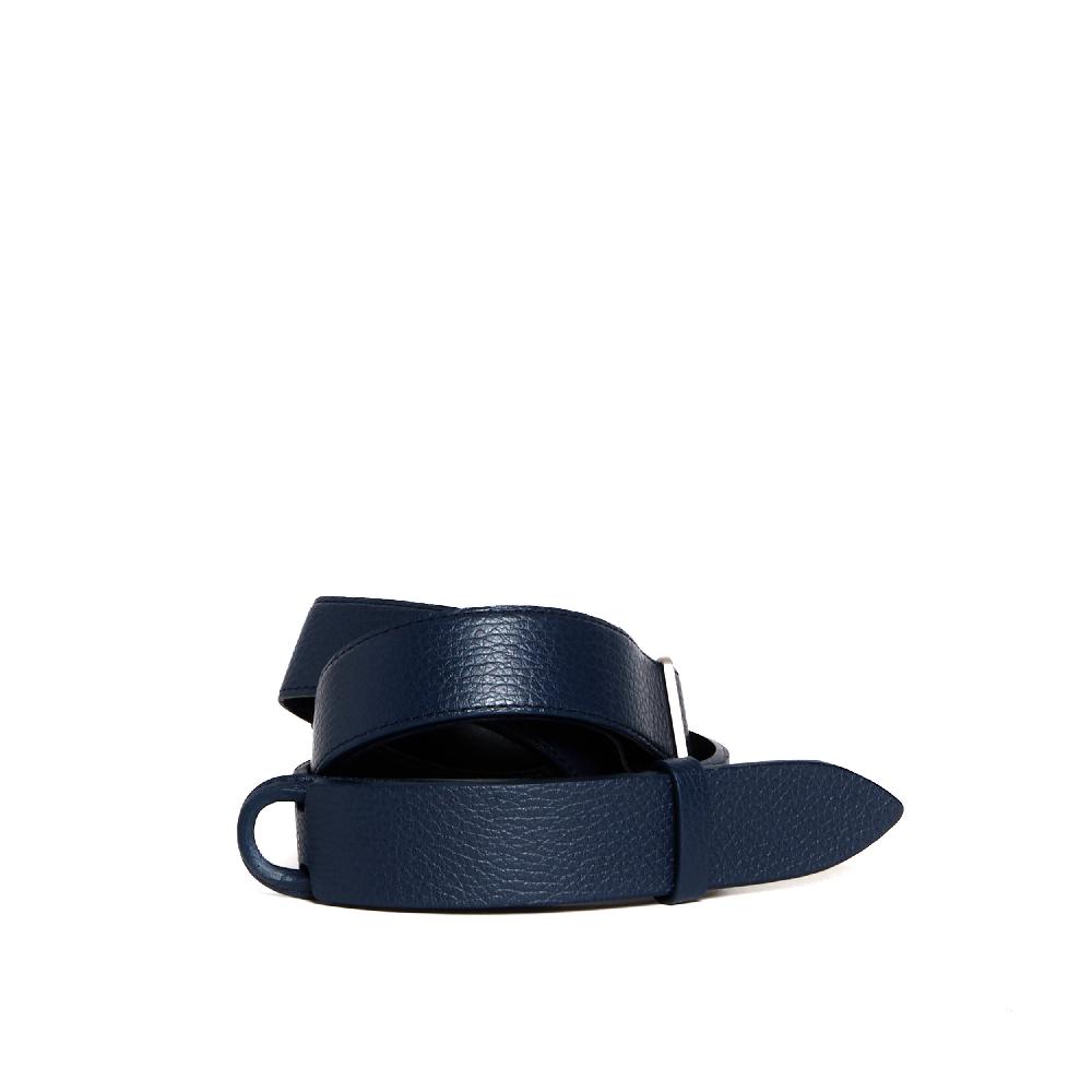 Sorelle Perego cintura nobuckle pelle martellata blu Promozione Limitata
