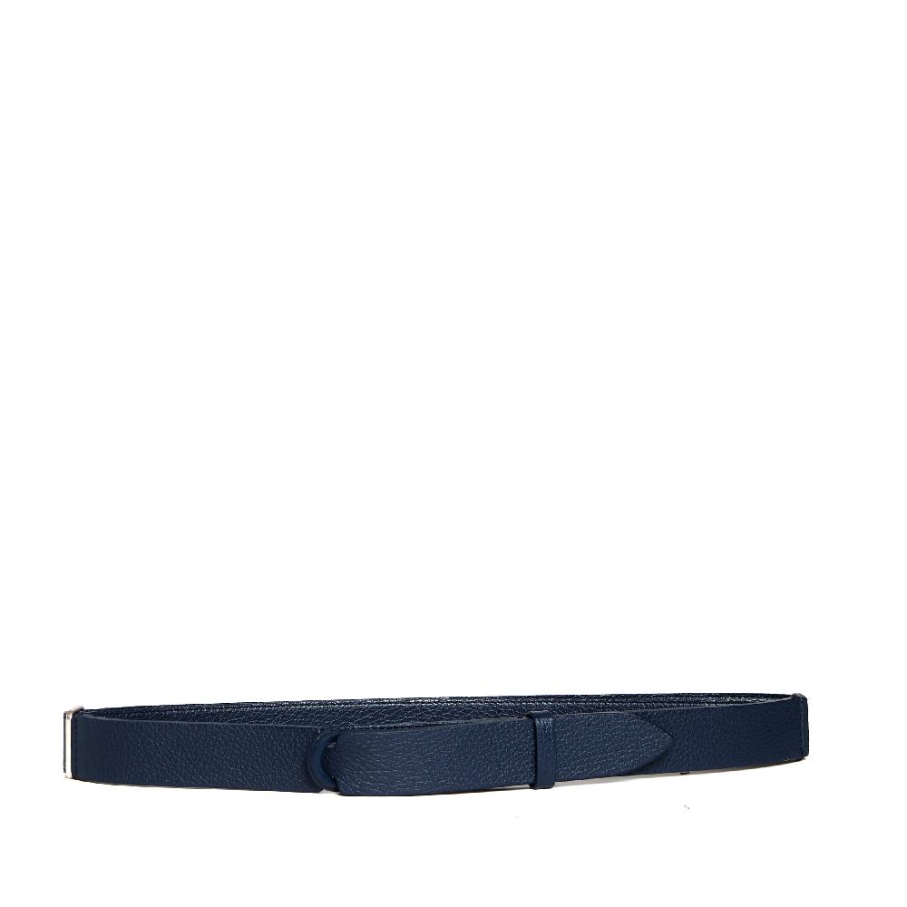 Sorelle Perego cintura nobuckle pelle martellata blu Promozione Limitata