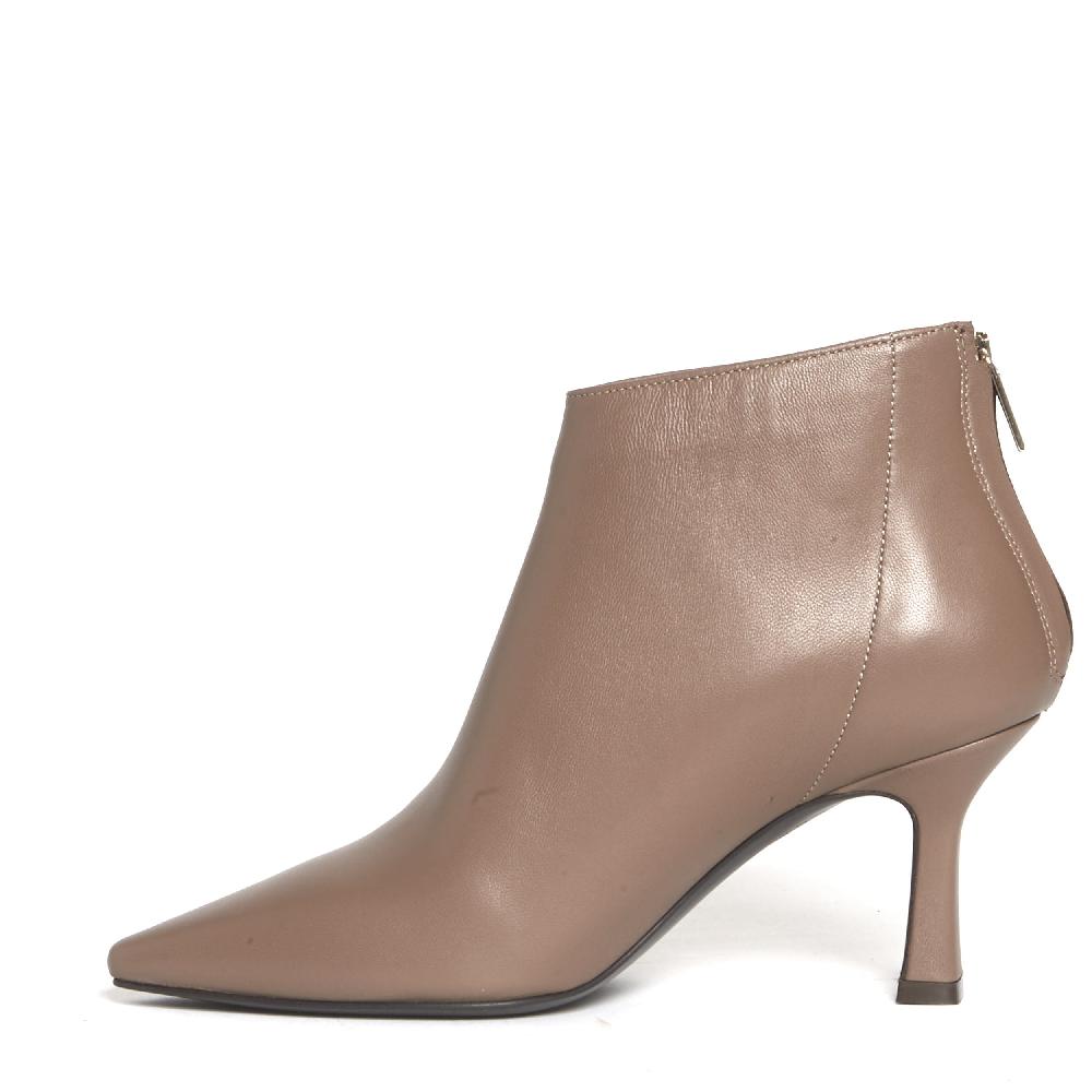 Sorelle Perego stivaletto pelle tortora tacco 75 mm Affare Del Giorno