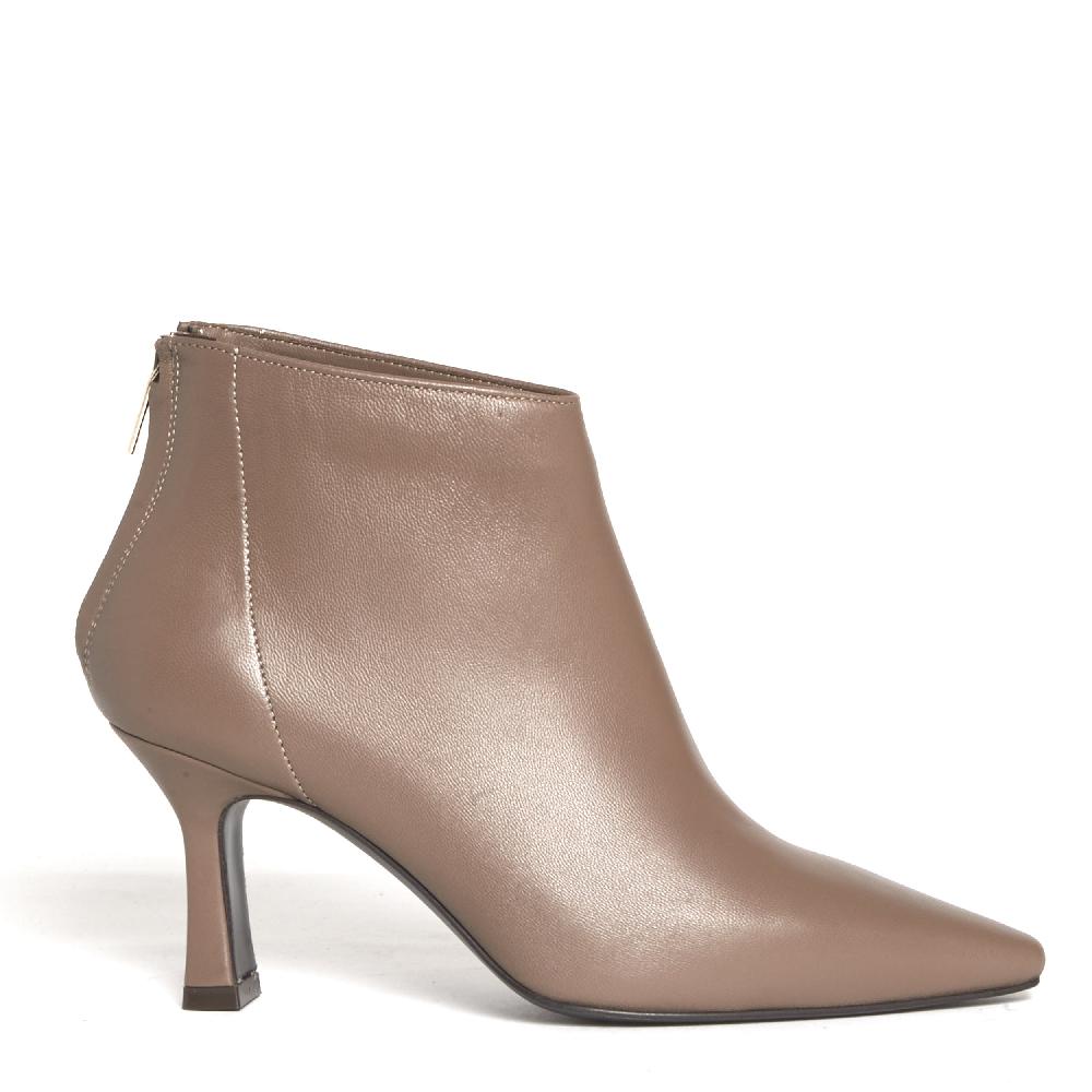 Sorelle Perego stivaletto pelle tortora tacco 75 mm Affare Del Giorno