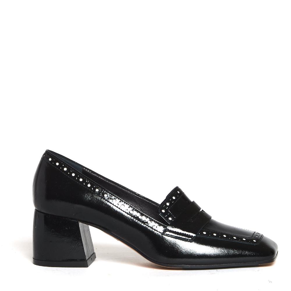 Sorelle Perego mocassino tacco 5 cm nero Prezzo Ridotto