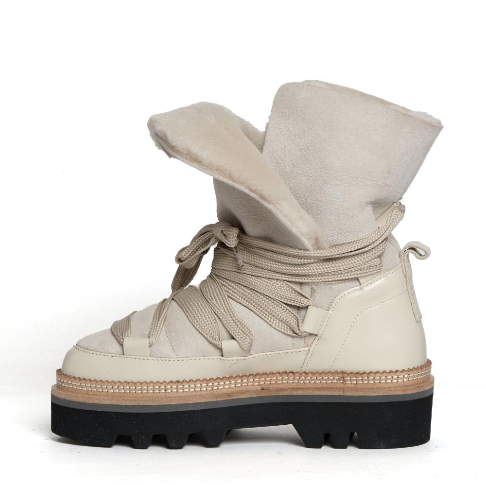 Sorelle Perego stivaletto montone beige Presa