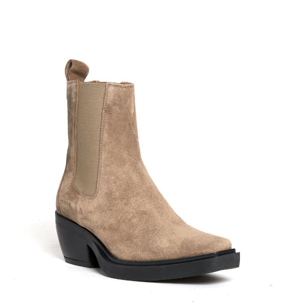Sorelle Perego texano camoscio taupe Saldi Di Fabbrica