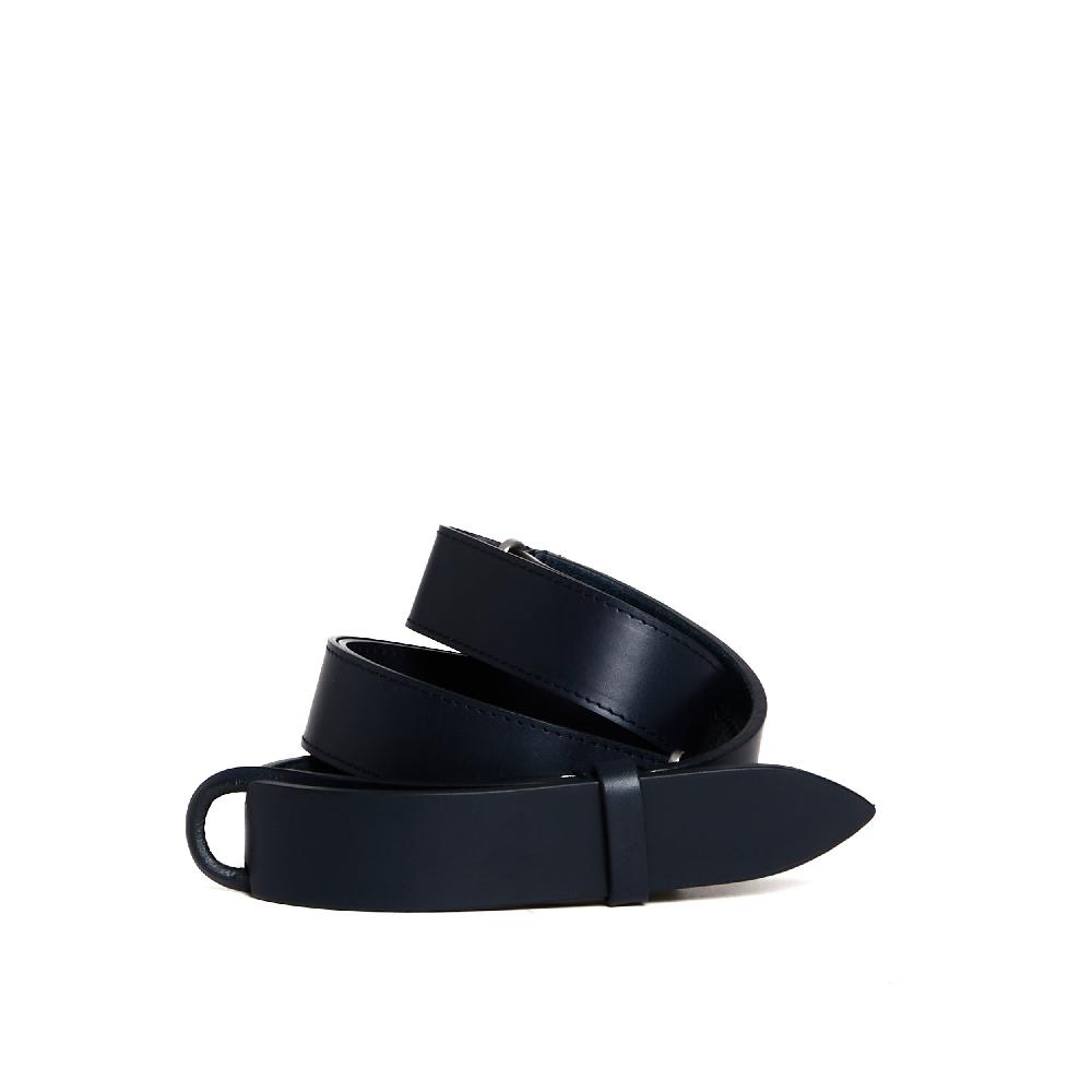 Sorelle Perego cintura nobuckle pelle bull blu 2025