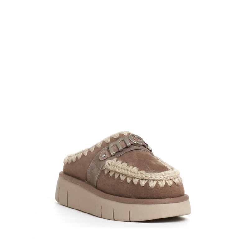 Sorelle Perego eskimo clog camoscio tortora Promozione