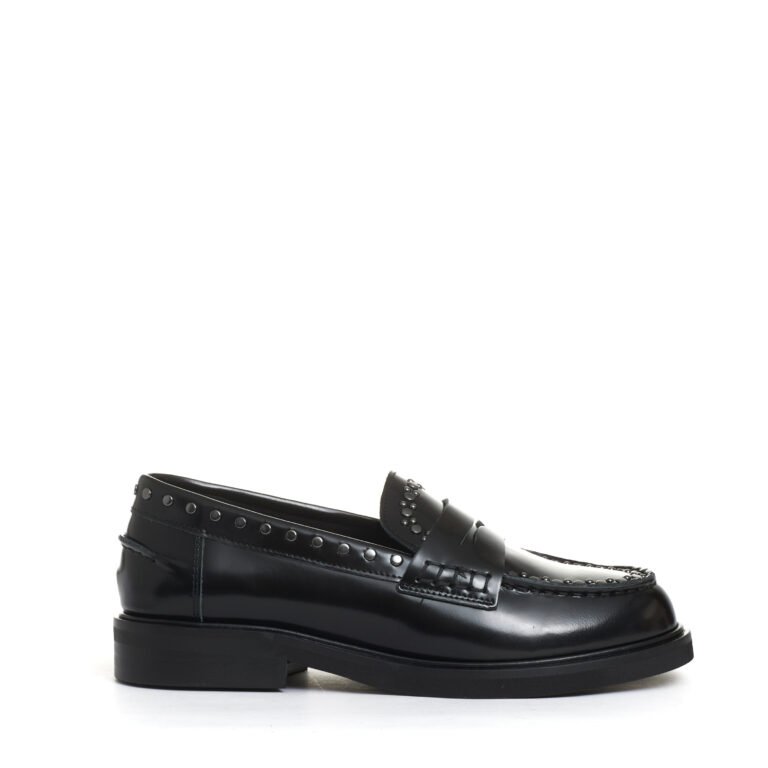 Sorelle Perego mocassino nero con borchie Soddisfazione Garantita
