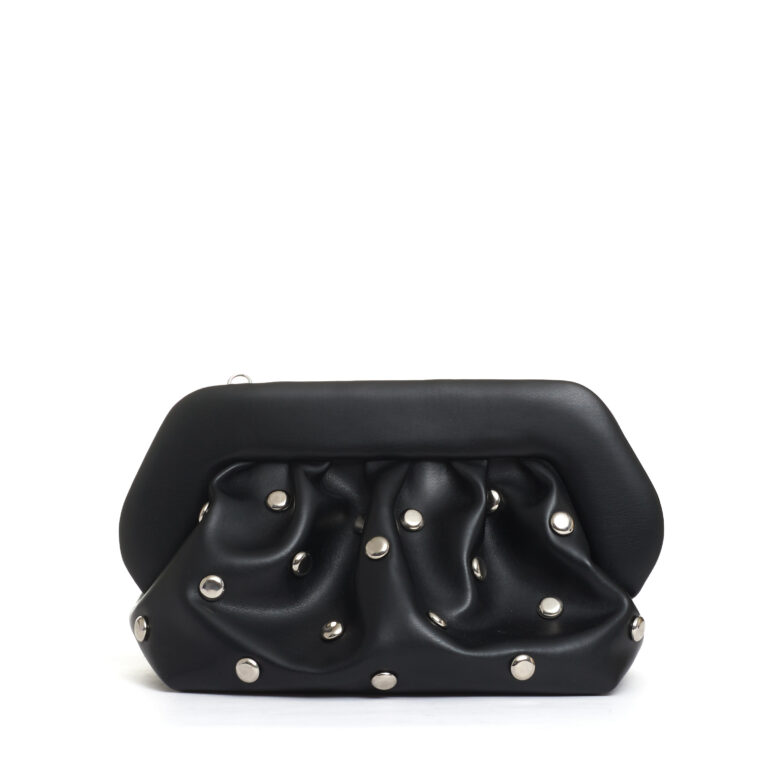Sorelle Perego clutch nera borchie argento Affare Del Giorno