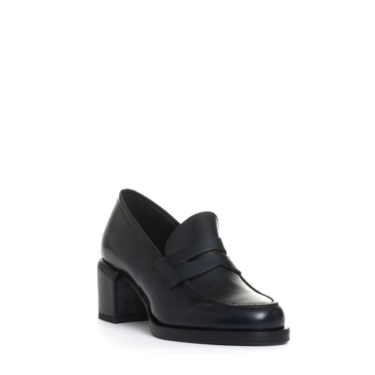 Sorelle Perego mocassino tacco 50 mm blu notte Sconto