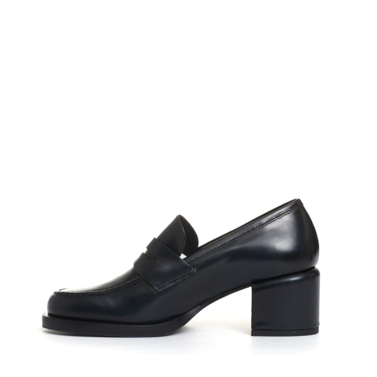 Sorelle Perego mocassino tacco 50 mm blu notte Sconto