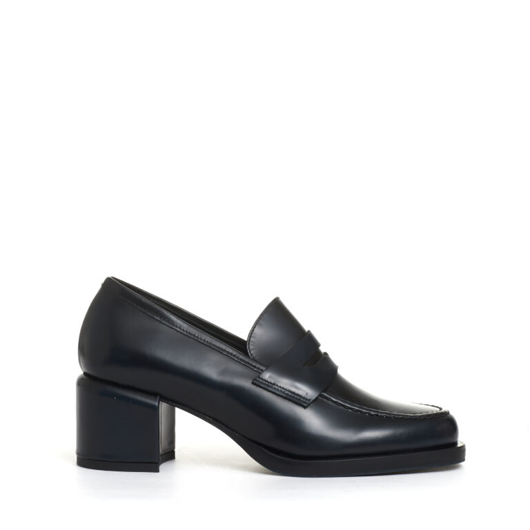 Sorelle Perego mocassino tacco 50 mm blu notte Sconto