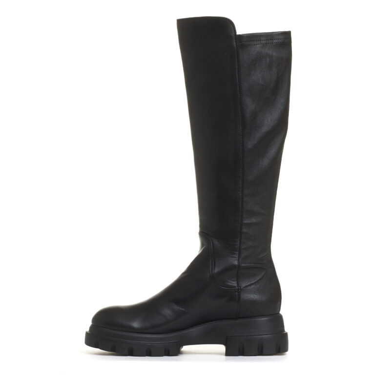 Sorelle Perego stivale stretch in pelle nera Saldi