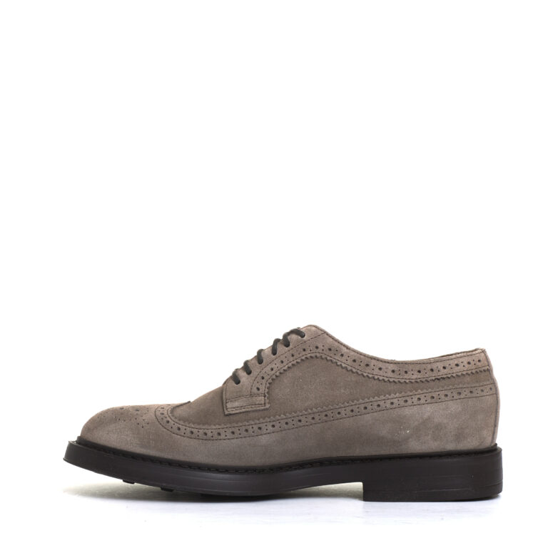 Sorelle Perego stringata bucature camoscio tortora Saldi Di Fabbrica