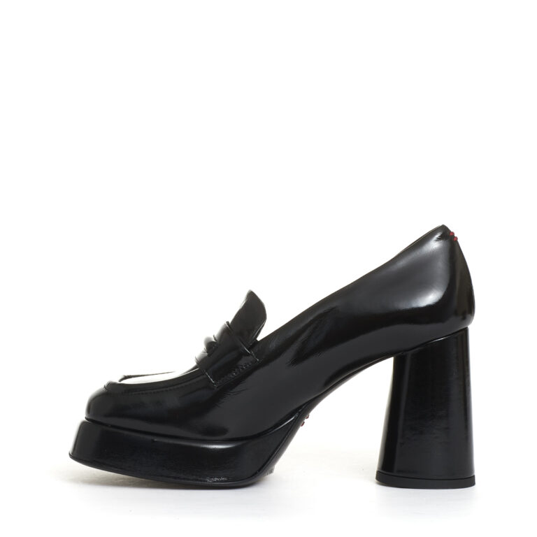 Sorelle Perego mocassino vernice nero platò tacco 90 mm 2025