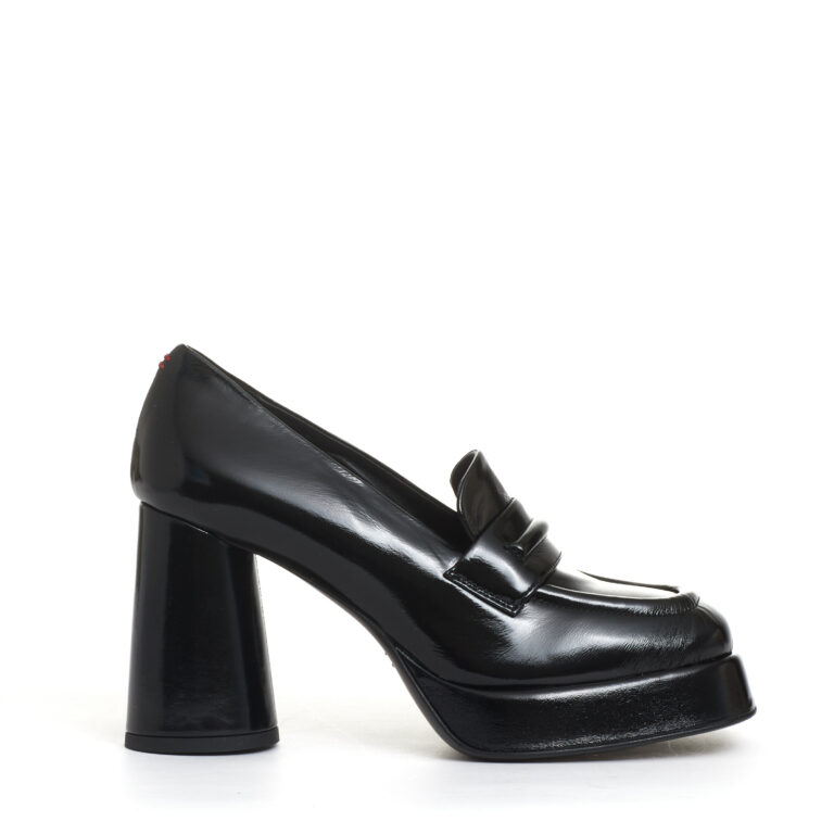 Sorelle Perego mocassino vernice nero platò tacco 90 mm 2025
