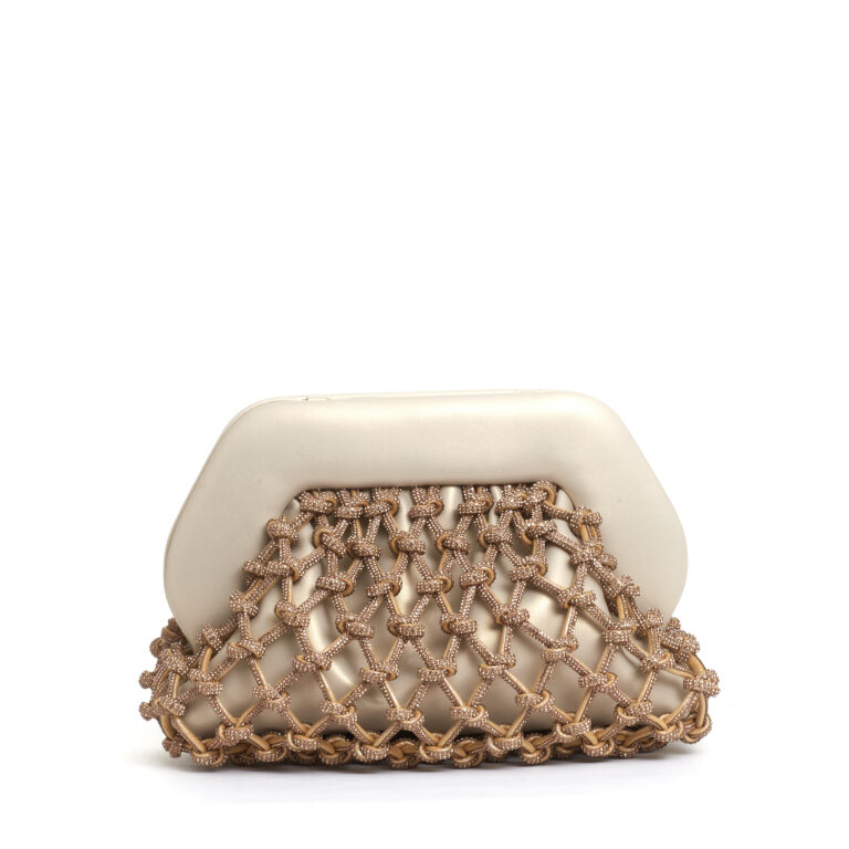 Sorelle Perego clutch strass oro 2025