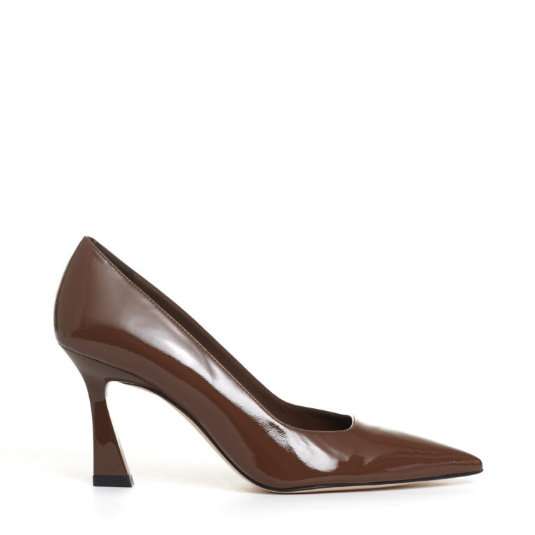 Sorelle Perego pump vernice caffè tacco 85 mm ACQUISTA ORA