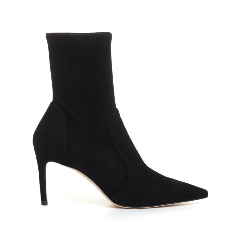 Sorelle Perego stivaletto camoscio elaticizzato nero tacco 85 mm Nuovo
