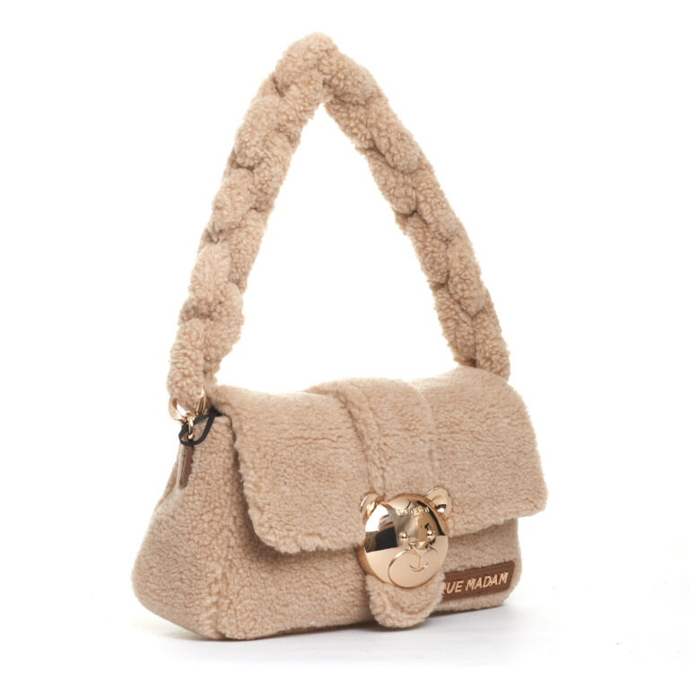 Sorelle Perego borsa teddy beige con orsetto metallo Acquista Ora