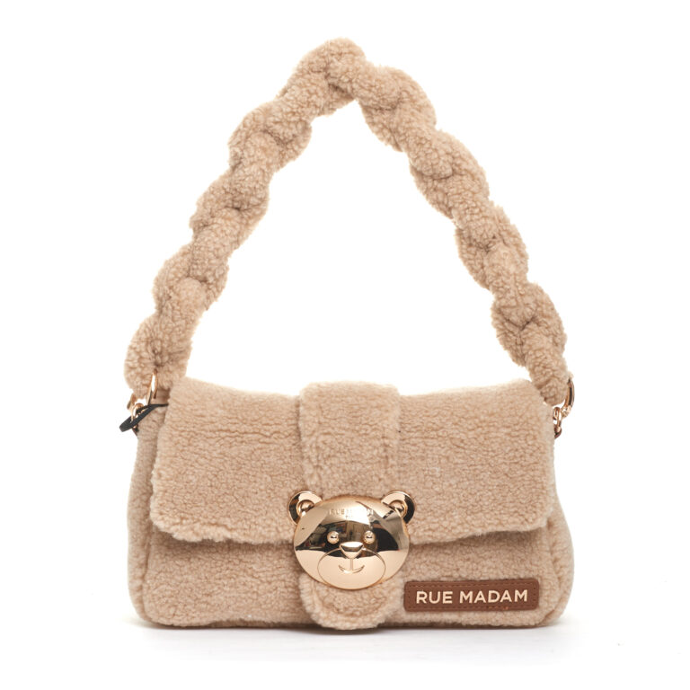 Sorelle Perego borsa teddy beige con orsetto metallo Acquista Ora