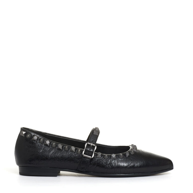 Sorelle Perego ballerina pelle nera borchie Shopping Online