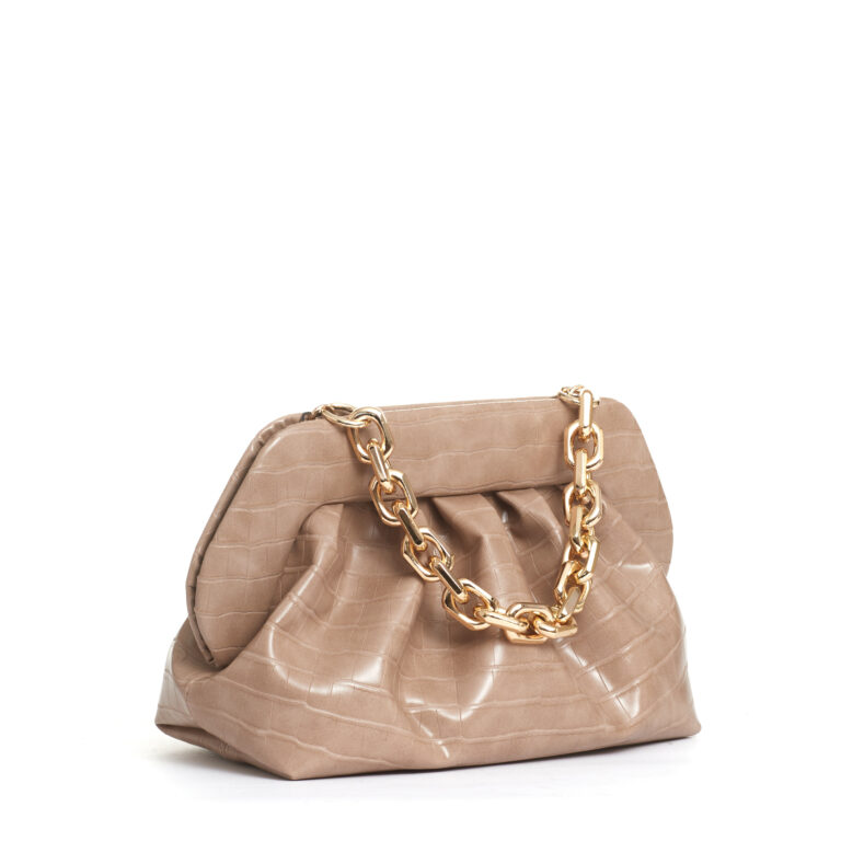 Sorelle Perego clutch stampa cocco beige Sottocosto