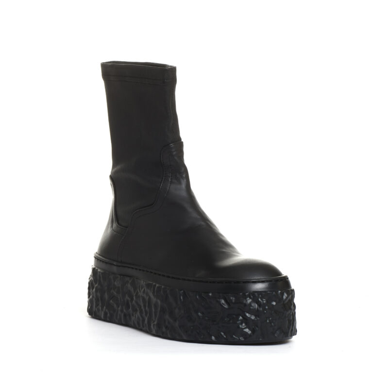 Sorelle Perego stivaletto elasticizzato nero fondo in gomma alto Online