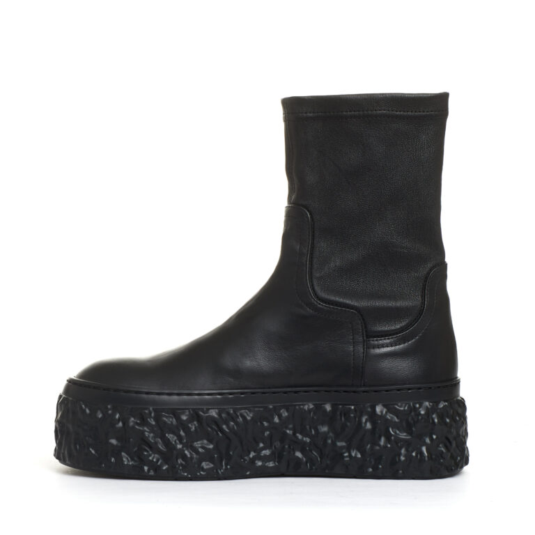 Sorelle Perego stivaletto elasticizzato nero fondo in gomma alto Online