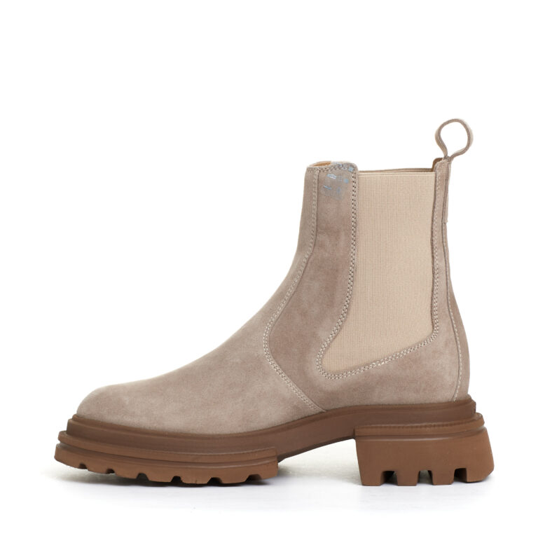 Sorelle Perego chelsea boot elastico camoscio beige In Vendita