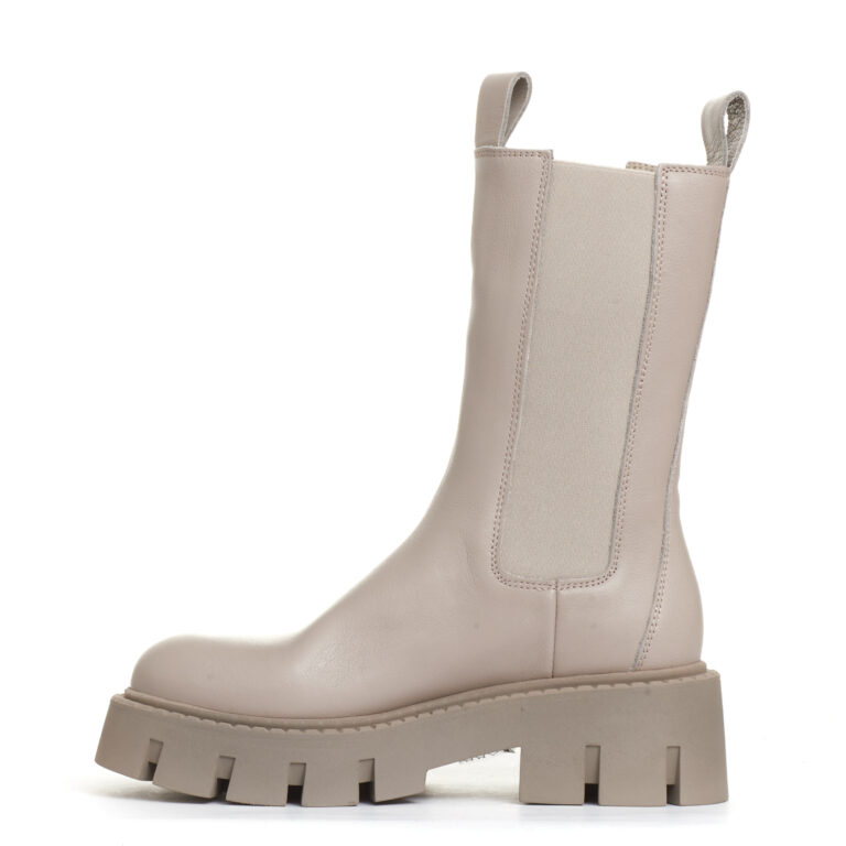 Sorelle Perego chelsea boot fondo carroramato pelle beige Vendita Economica