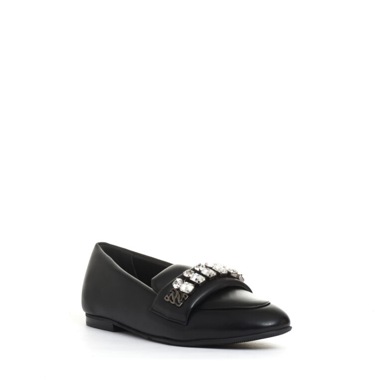 Sorelle Perego mocassino nero con strass Spedizione Gratuita