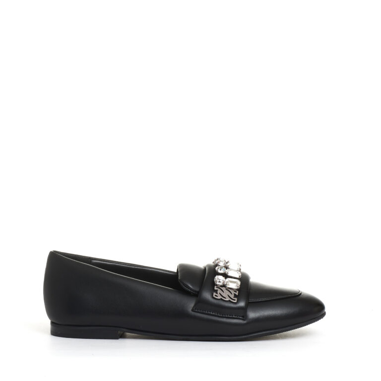 Sorelle Perego mocassino nero con strass Spedizione Gratuita
