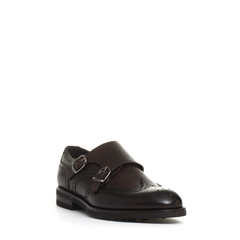 Sorelle Perego derby doppia fibbia pelle marrone Fino Al -60%