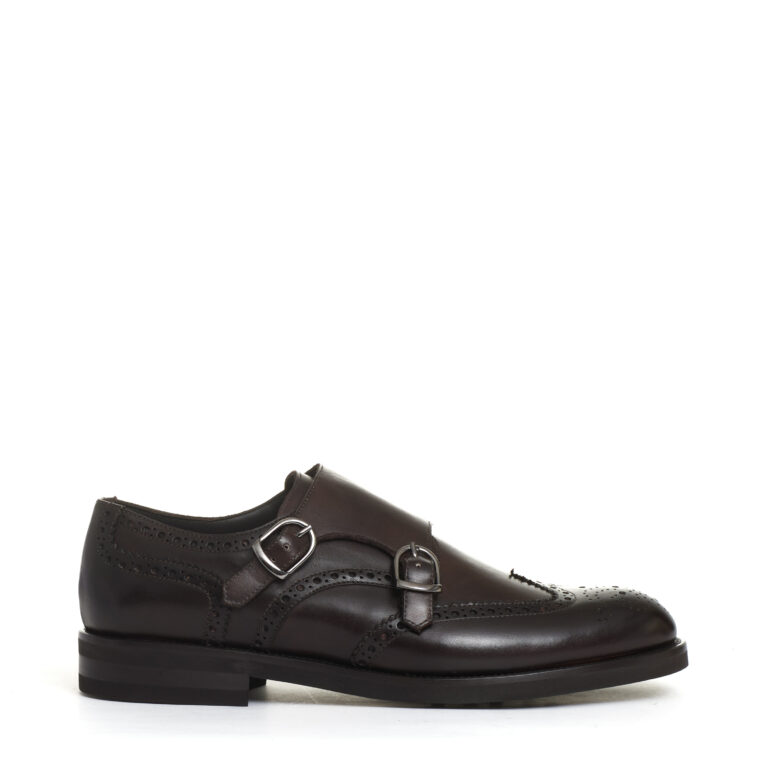 Sorelle Perego derby doppia fibbia pelle marrone Fino Al -60%