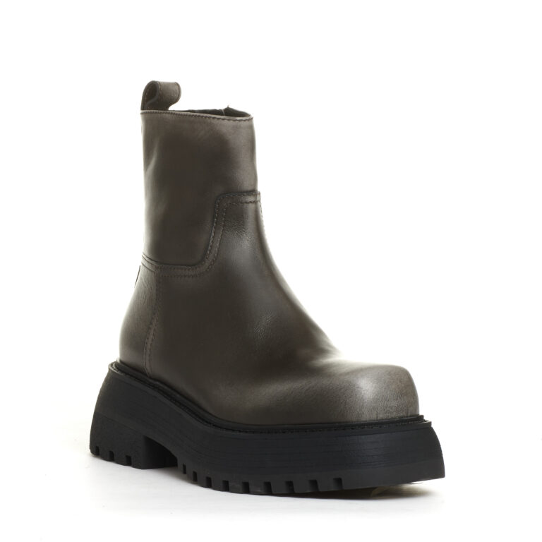 Sorelle Perego stivaletto fondo grosso pelle grigio washed Prezzo Ridotto