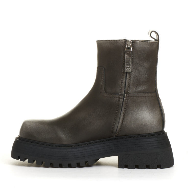 Sorelle Perego stivaletto fondo grosso pelle grigio washed Prezzo Ridotto