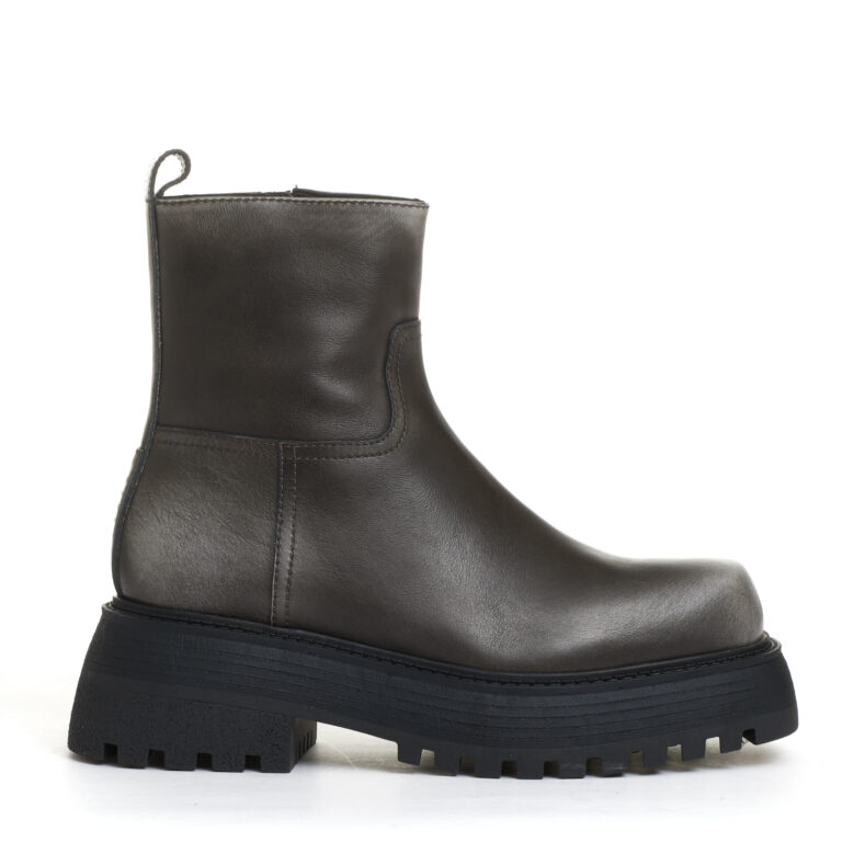 Sorelle Perego stivaletto fondo grosso pelle grigio washed Prezzo Ridotto
