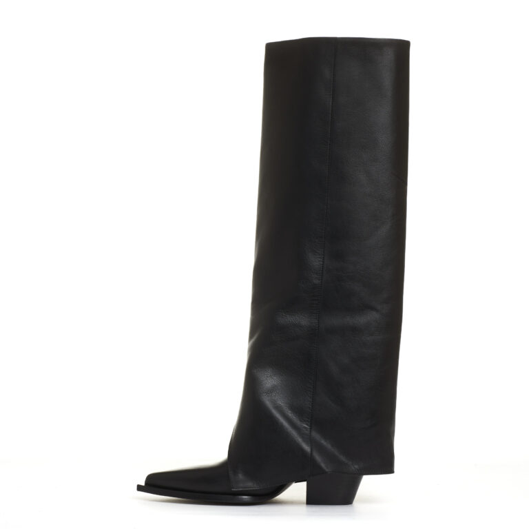 Sorelle Perego stivale texano con risvolto nero Offerte