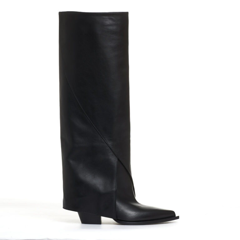 Sorelle Perego stivale texano con risvolto nero Offerte