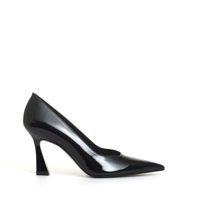 Sorelle Perego pump vernice black tacco 85 mm Saldi Di Fabbrica