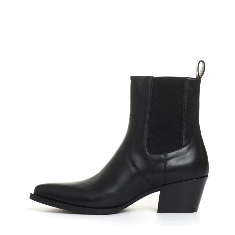 Sorelle Perego camperos con elastici pelle nero tacco 50 mm Italy