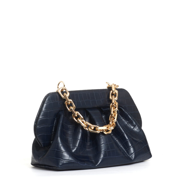 Sorelle Perego clutch stampa cocco blu Nuova