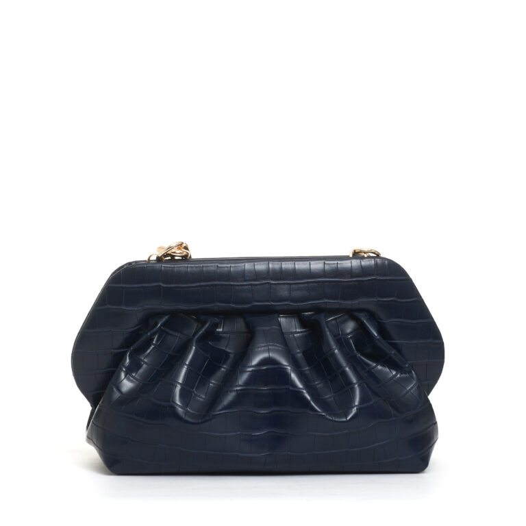 Sorelle Perego clutch stampa cocco blu Nuova